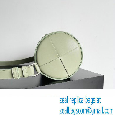 Bottega Veneta Medium Canette Intreccio leather cross-body Bag with adjustable strap Light Green