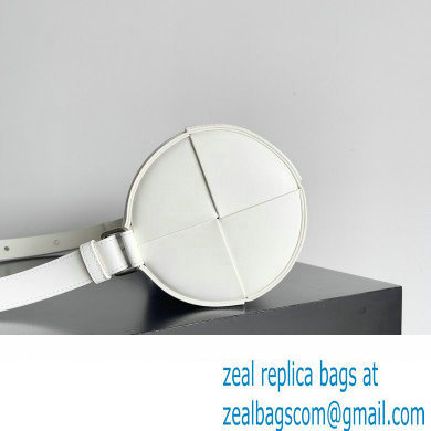 Bottega Veneta Medium Canette Intreccio leather cross-body Bag with adjustable strap White