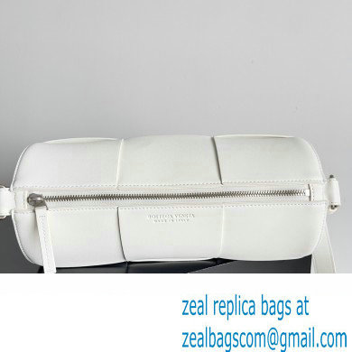 Bottega Veneta Medium Canette Intreccio leather cross-body Bag with adjustable strap White