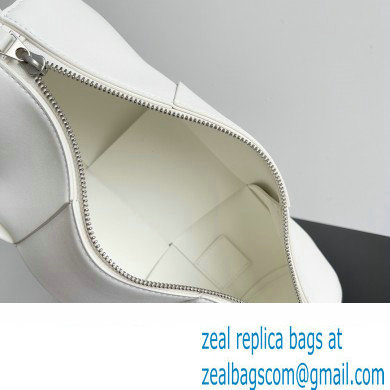 Bottega Veneta Medium Canette Intreccio leather cross-body Bag with adjustable strap White