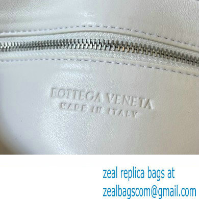 Bottega Veneta Medium Cassette Intreccio leather cross-body Bag White With Versatile Strap 741777