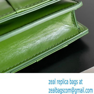 Bottega Veneta Mini Cassette foulard intreccio leather Cross-Body Bag Green