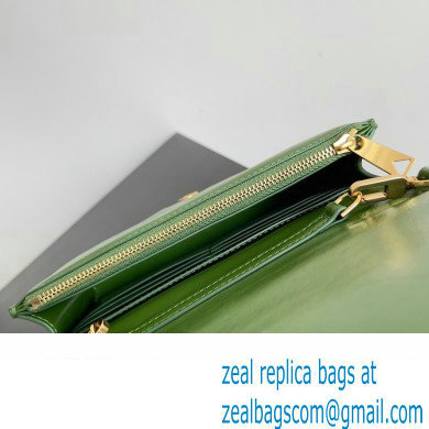 Bottega Veneta Mini Cassette foulard intreccio leather Cross-Body Bag Green