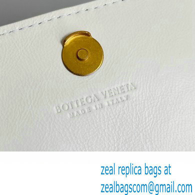 Bottega Veneta Mini Cassette foulard intreccio leather Cross-Body Bag White