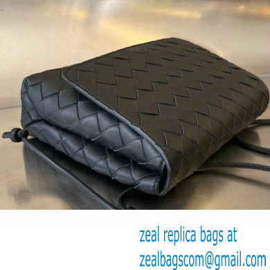 Bottega Veneta Mini Intrecciato leather Cross-Body Bag with adjustable sliding strap Black