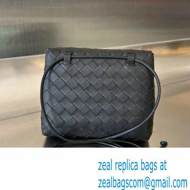 Bottega Veneta Mini Intrecciato leather Cross-Body Bag with adjustable sliding strap Black