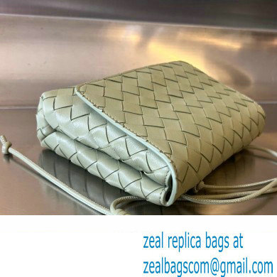 Bottega Veneta Mini Intrecciato leather Cross-Body Bag with adjustable sliding strap Light Green