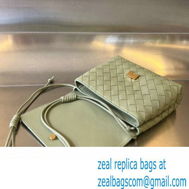 Bottega Veneta Mini Intrecciato leather Cross-Body Bag with adjustable sliding strap Light Green