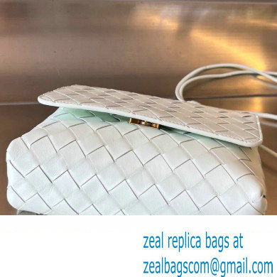 Bottega Veneta Mini Intrecciato leather Cross-Body Bag with adjustable sliding strap Pale Green