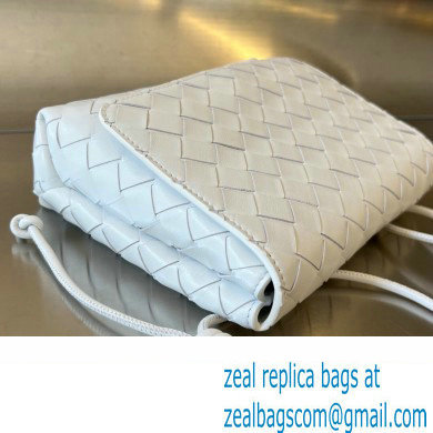 Bottega Veneta Mini Intrecciato leather Cross-Body Bag with adjustable sliding strap White