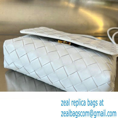 Bottega Veneta Mini Intrecciato leather Cross-Body Bag with adjustable sliding strap White - Click Image to Close