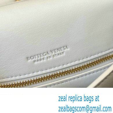 Bottega Veneta Mini Intrecciato leather Cross-Body Bag with adjustable sliding strap White