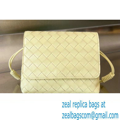 Bottega Veneta Mini Intrecciato leather Cross-Body Bag with adjustable sliding strap Yellow