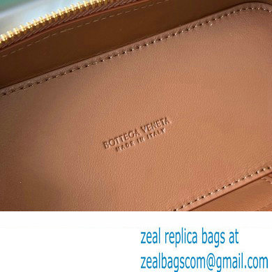Bottega Veneta Mini Intrecciato leather vanity case Bag with cross-body strap 743551 Brown - Click Image to Close