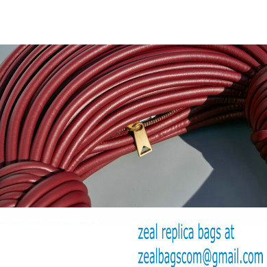 Bottega Veneta Mini Jodie tubular leather top handle Bag Dark Red