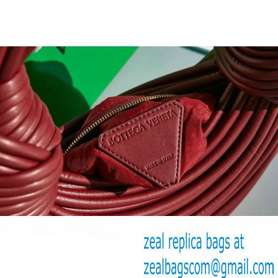 Bottega Veneta Mini Jodie tubular leather top handle Bag Dark Red