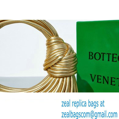 Bottega Veneta Mini Jodie tubular leather top handle Bag Gold