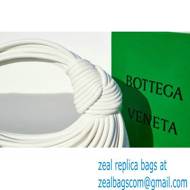 Bottega Veneta Mini Jodie tubular leather top handle Bag White