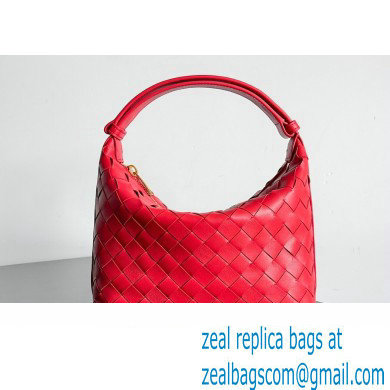 Bottega Veneta Mini Wallace Intrecciato leather Bag Red