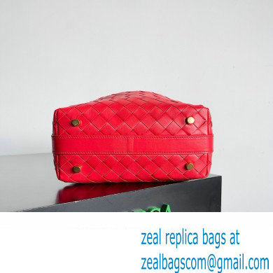 Bottega Veneta Mini Wallace Intrecciato leather Bag Red