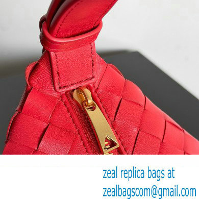 Bottega Veneta Mini Wallace Intrecciato leather Bag Red - Click Image to Close