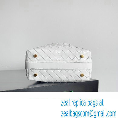 Bottega Veneta Mini Wallace Intrecciato leather Bag White - Click Image to Close