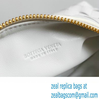 Bottega Veneta Mini Wallace Intrecciato leather Bag White - Click Image to Close