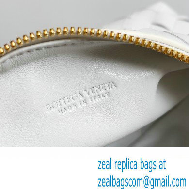 Bottega Veneta Mini Wallace Intrecciato leather Bag White