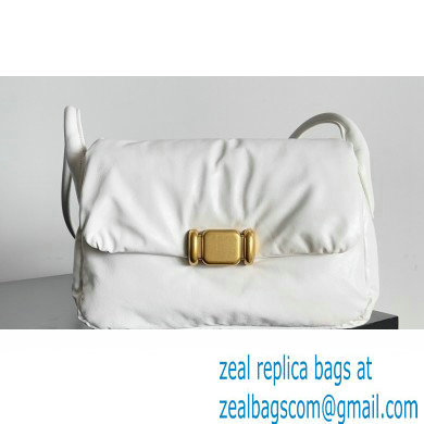 Bottega Veneta Pad Crossbody Bag White