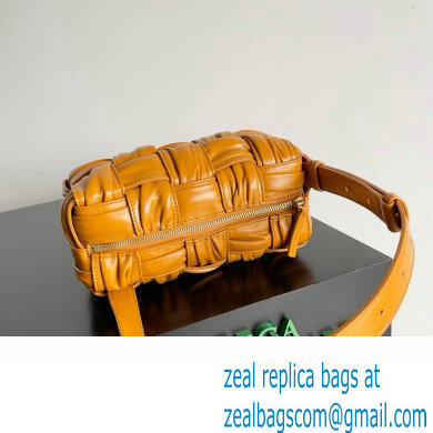 Bottega Veneta Small Brick Cassette in Foulard Intreccio Leather shoulder bag Khaki - Click Image to Close