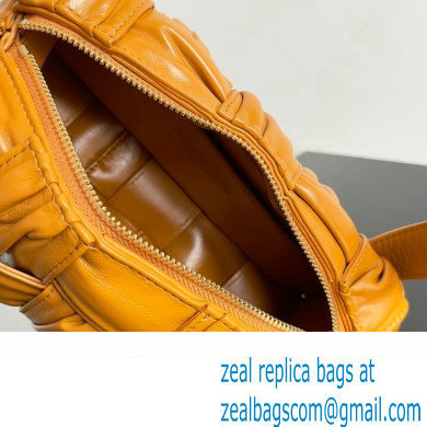 Bottega Veneta Small Brick Cassette in Foulard Intreccio Leather shoulder bag Khaki - Click Image to Close