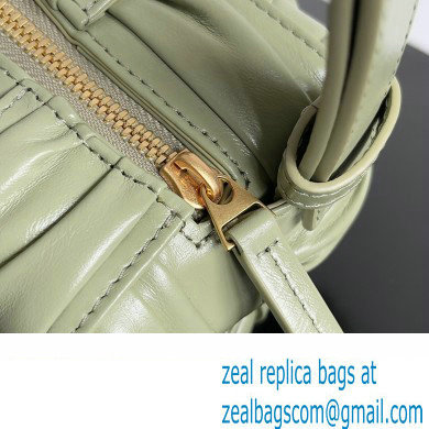 Bottega Veneta Small Brick Cassette in Foulard Intreccio Leather shoulder bag Light Green - Click Image to Close