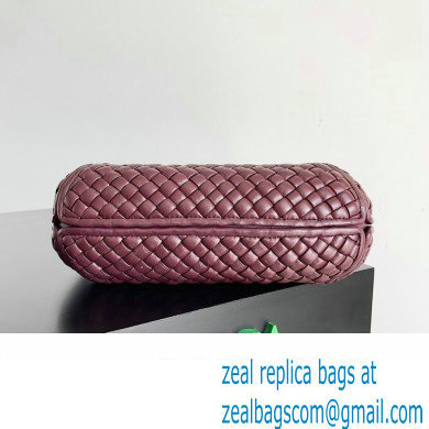 Bottega Veneta Small Clicker padded intreccio leather Shoulder Bag Burgundy - Click Image to Close