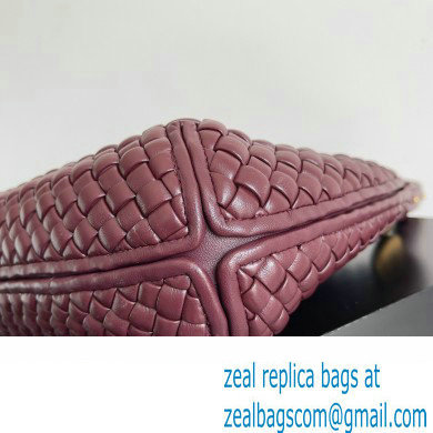 Bottega Veneta Small Clicker padded intreccio leather Shoulder Bag Burgundy - Click Image to Close