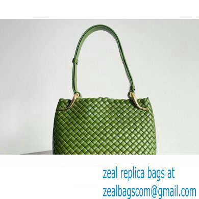 Bottega Veneta Small Clicker padded intreccio leather Shoulder Bag Green