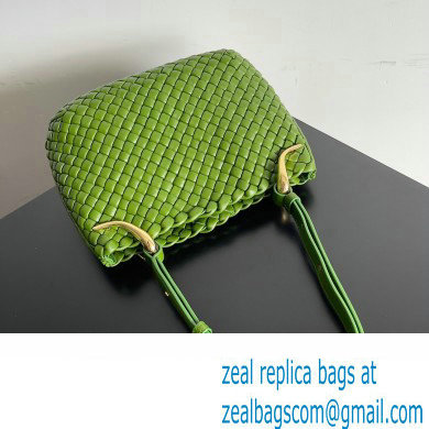 Bottega Veneta Small Clicker padded intreccio leather Shoulder Bag Green - Click Image to Close