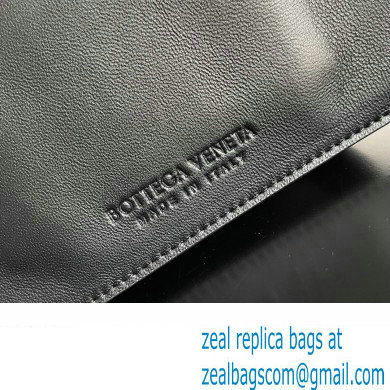 Bottega Veneta Small Flip Flap Intrecciato leather tote Bag Black - Click Image to Close