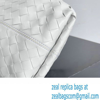 Bottega Veneta Small Flip Flap Intrecciato leather tote Bag White