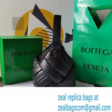 Bottega Veneta Small Helmet Shoulder Bag Black - Click Image to Close