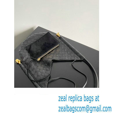 Bottega Veneta Small Solstice Intrecciato leather Shoulder Bag Black