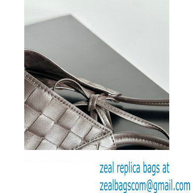 Bottega Veneta Small Solstice Intrecciato leather Shoulder Bag Coffee - Click Image to Close