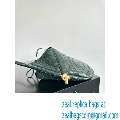 Bottega Veneta Small Solstice Intrecciato leather Shoulder Bag Dark Green