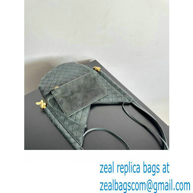 Bottega Veneta Small Solstice Intrecciato leather Shoulder Bag Dark Green - Click Image to Close