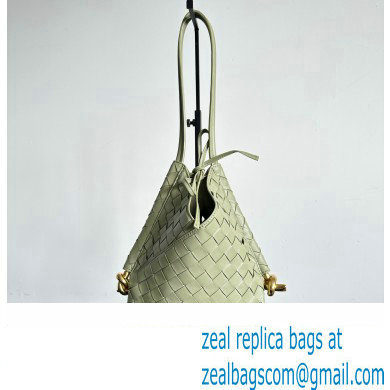 Bottega Veneta Small Solstice Intrecciato leather Shoulder Bag Light Green