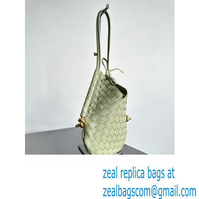 Bottega Veneta Small Solstice Intrecciato leather Shoulder Bag Light Green - Click Image to Close