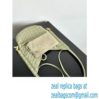 Bottega Veneta Small Solstice Intrecciato leather Shoulder Bag Light Green - Click Image to Close