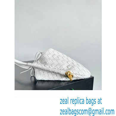 Bottega Veneta Small Solstice Intrecciato leather Shoulder Bag White