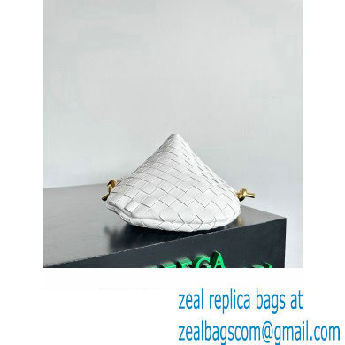 Bottega Veneta Small Solstice Intrecciato leather Shoulder Bag White