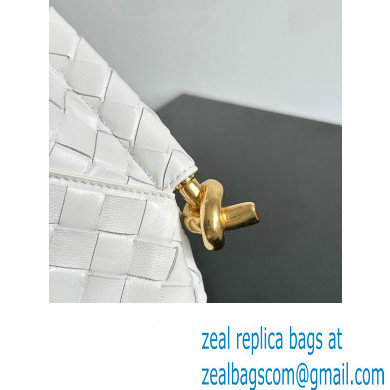 Bottega Veneta Small Solstice Intrecciato leather Shoulder Bag White - Click Image to Close