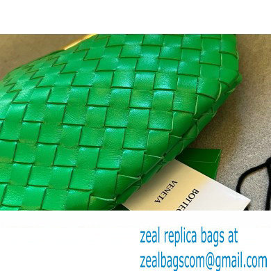 Bottega Veneta Small intrecciato leather Sardine bag with metallic top handle 716082 Bamboo Green - Click Image to Close